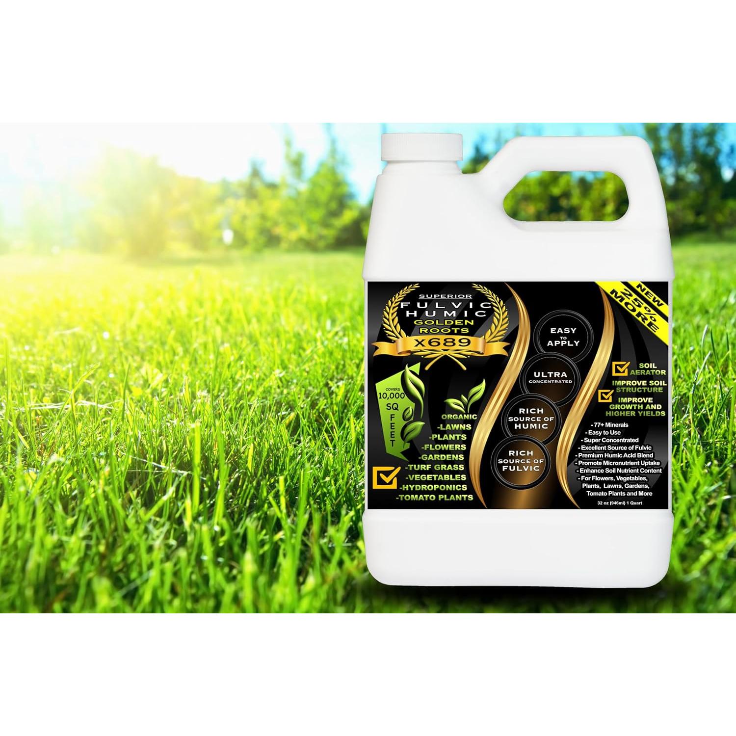 Concentrado Líquido de Ácido Húmico y Fúlvico 946 ml - Mejorador de Suelo