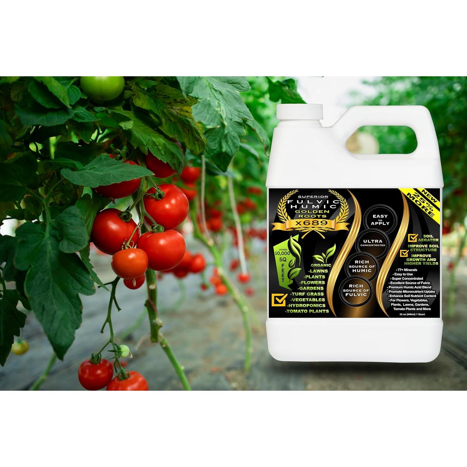 Concentrado Líquido de Ácido Húmico y Fúlvico 946 ml - Mejorador de Suelo