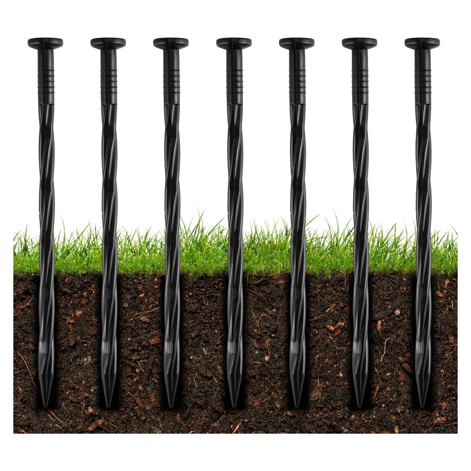 100 Clavos de Plástico 20cm para Paisajismo DharBnt