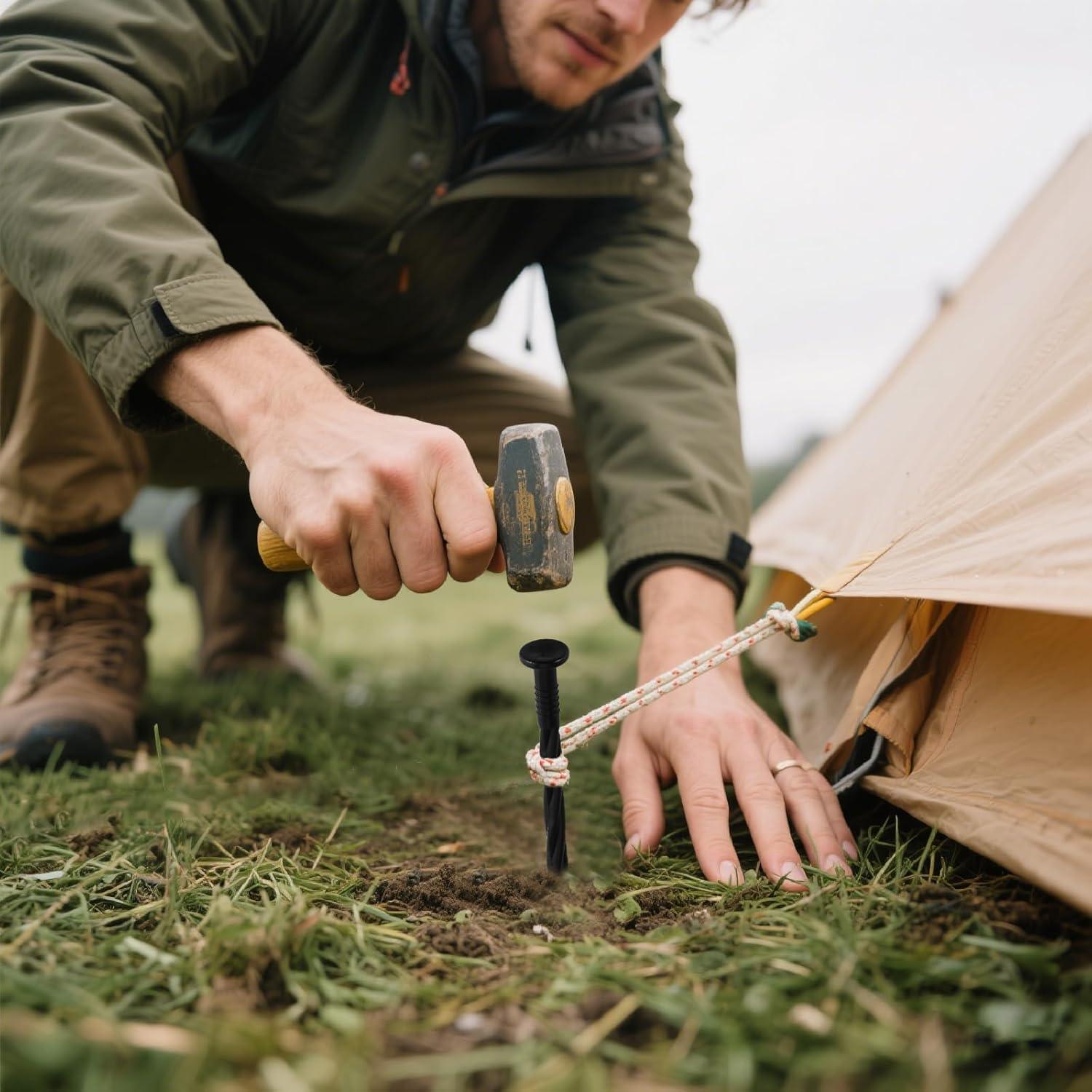 100 Clavos de Plástico 20cm para Paisajismo DharBnt