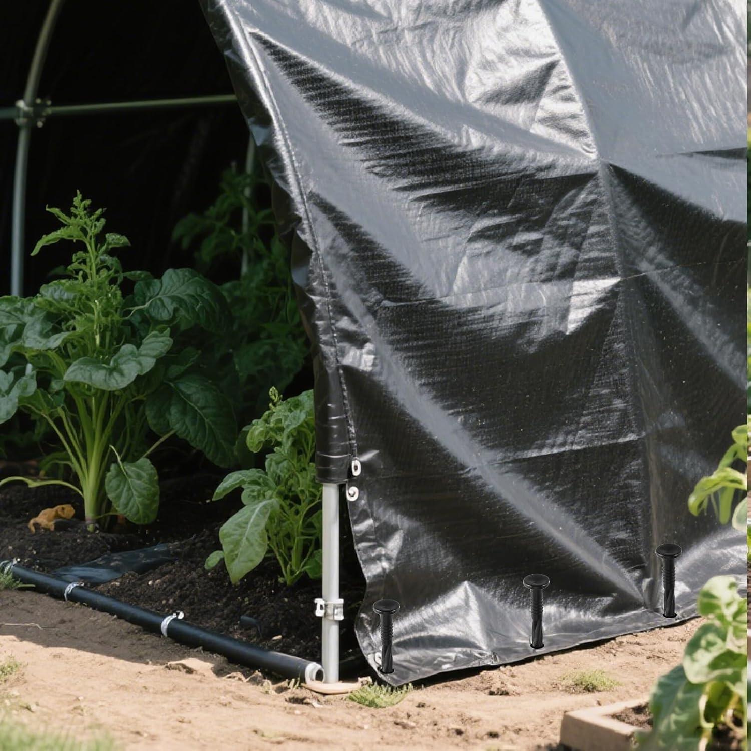 100 Clavos de Plástico 20cm para Paisajismo DharBnt