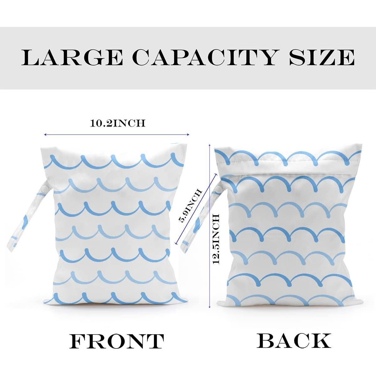 Bolsa Húmeda Impermeable Reutilizable 26x32cm - Líneas Pastel