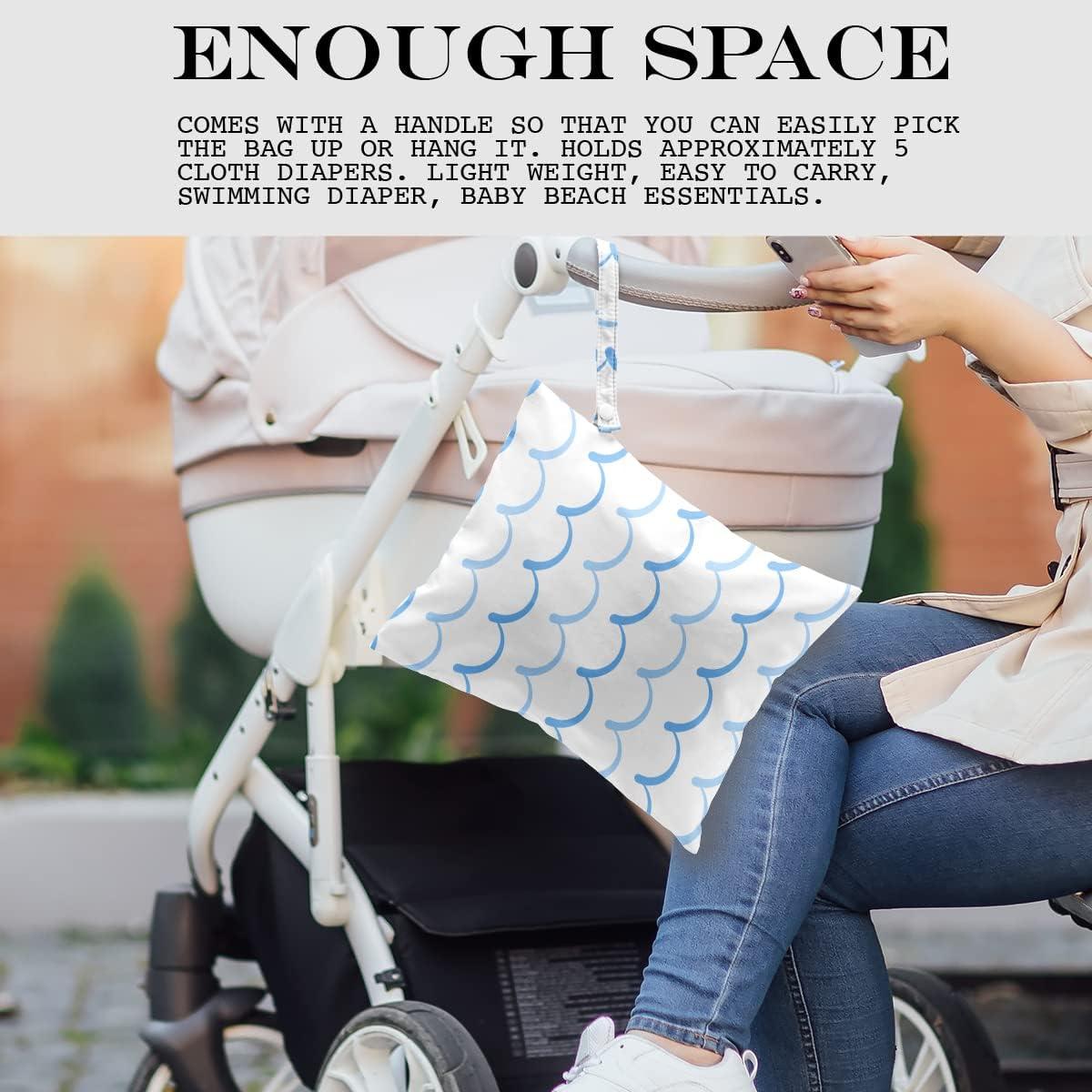 Bolsa Húmeda Impermeable Reutilizable 26x32cm - Líneas Pastel