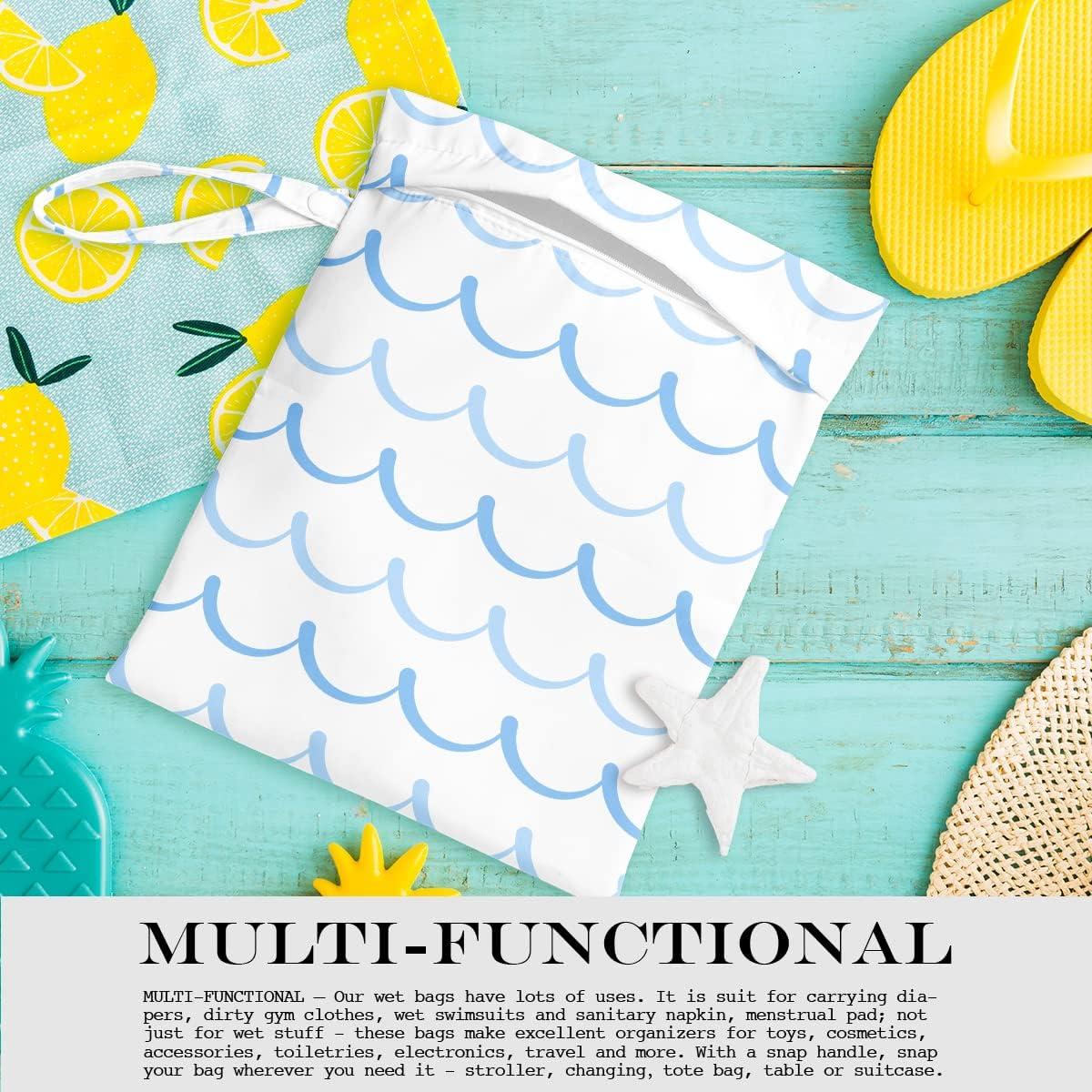 Bolsa Húmeda Impermeable Reutilizable 26x32cm - Líneas Pastel