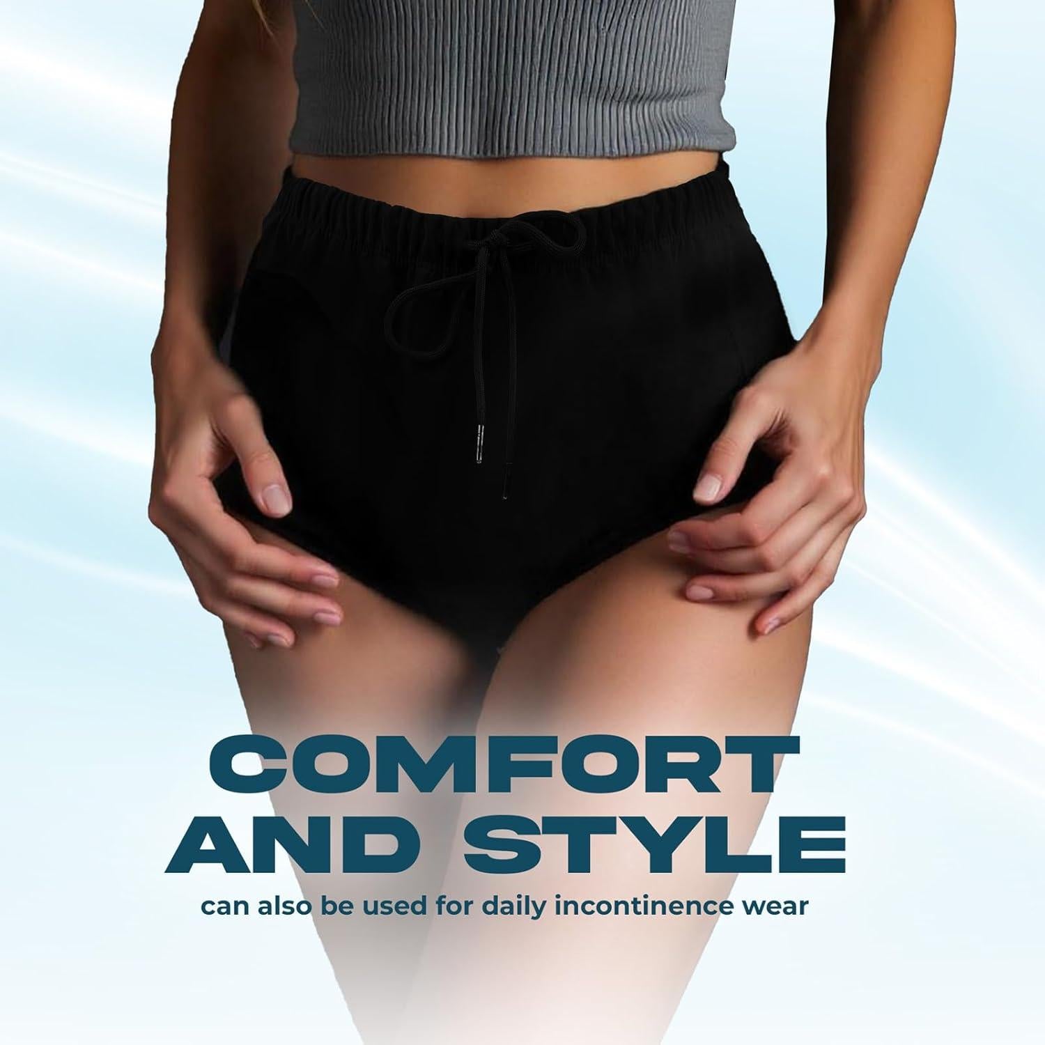 Pañal de Natación Reutilizable LFDAVP Negro XL para Adultos