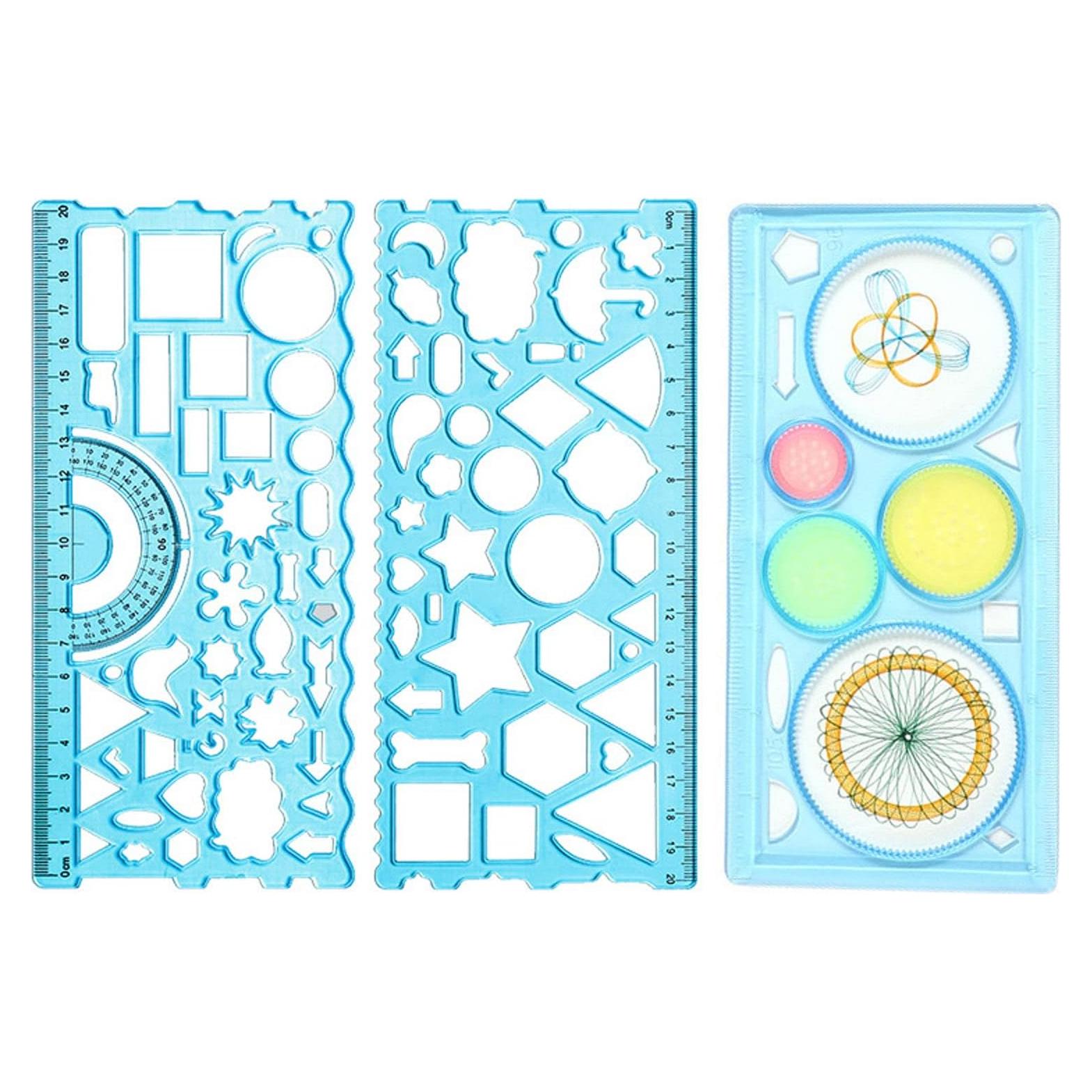 Regla Geométrica Multifuncional HY&GH - 3 Piezas para Dibujo