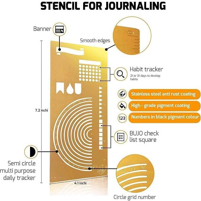 Plantilla de Seguimiento de Hábitos BONBIT Acero Inoxidable 17.9cm