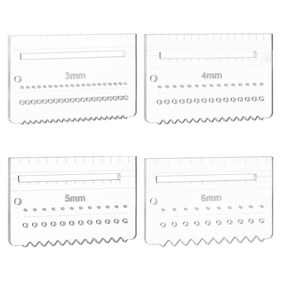 Placa de Ayuda para Coser Cuero FINGERINSPIRE 4 Piezas 3-6mm