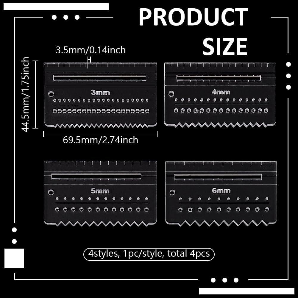 Placa de Ayuda para Coser Cuero FINGERINSPIRE 4 Piezas 3-6mm