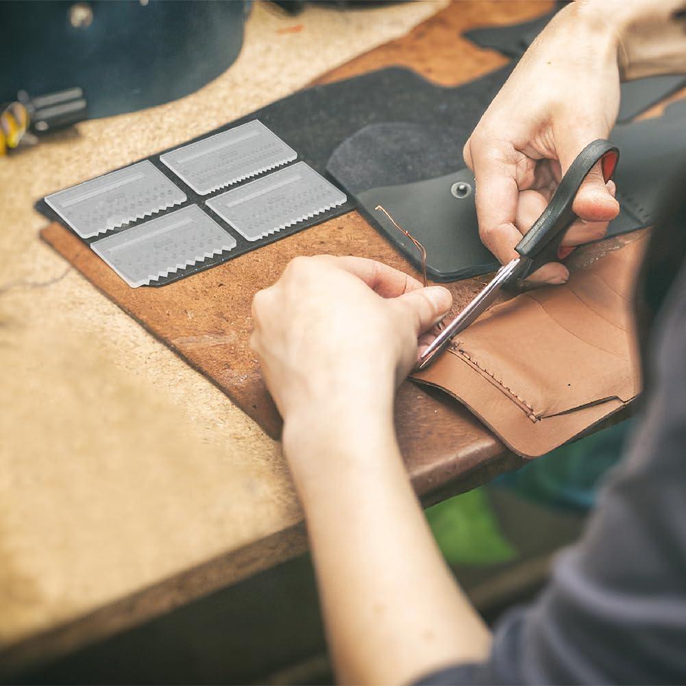 Placa de Ayuda para Coser Cuero FINGERINSPIRE 4 Piezas 3-6mm