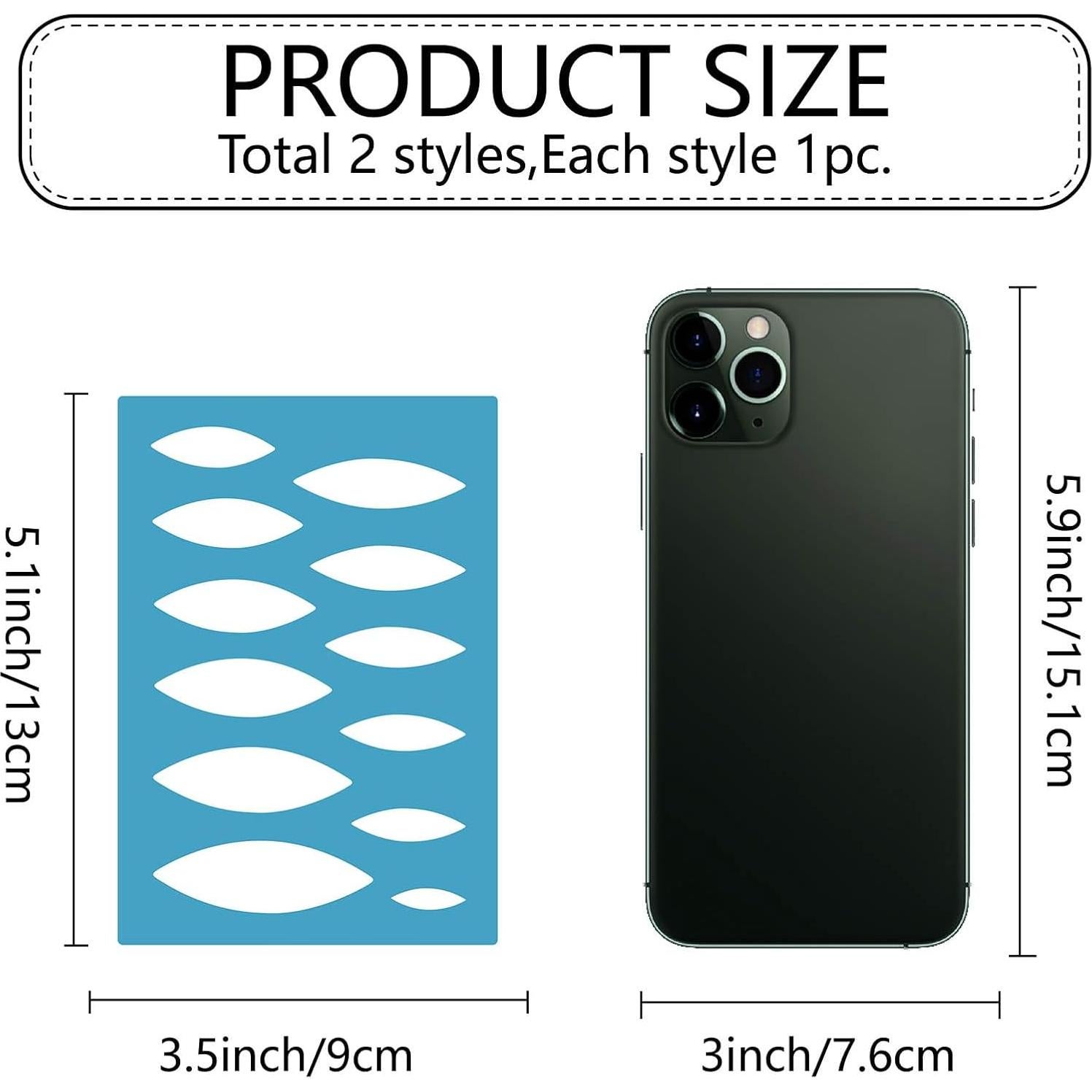 Plantillas de Joyería GORGECRAFT 2 Pcs Ojo de Caballo 12.95x8.89cm