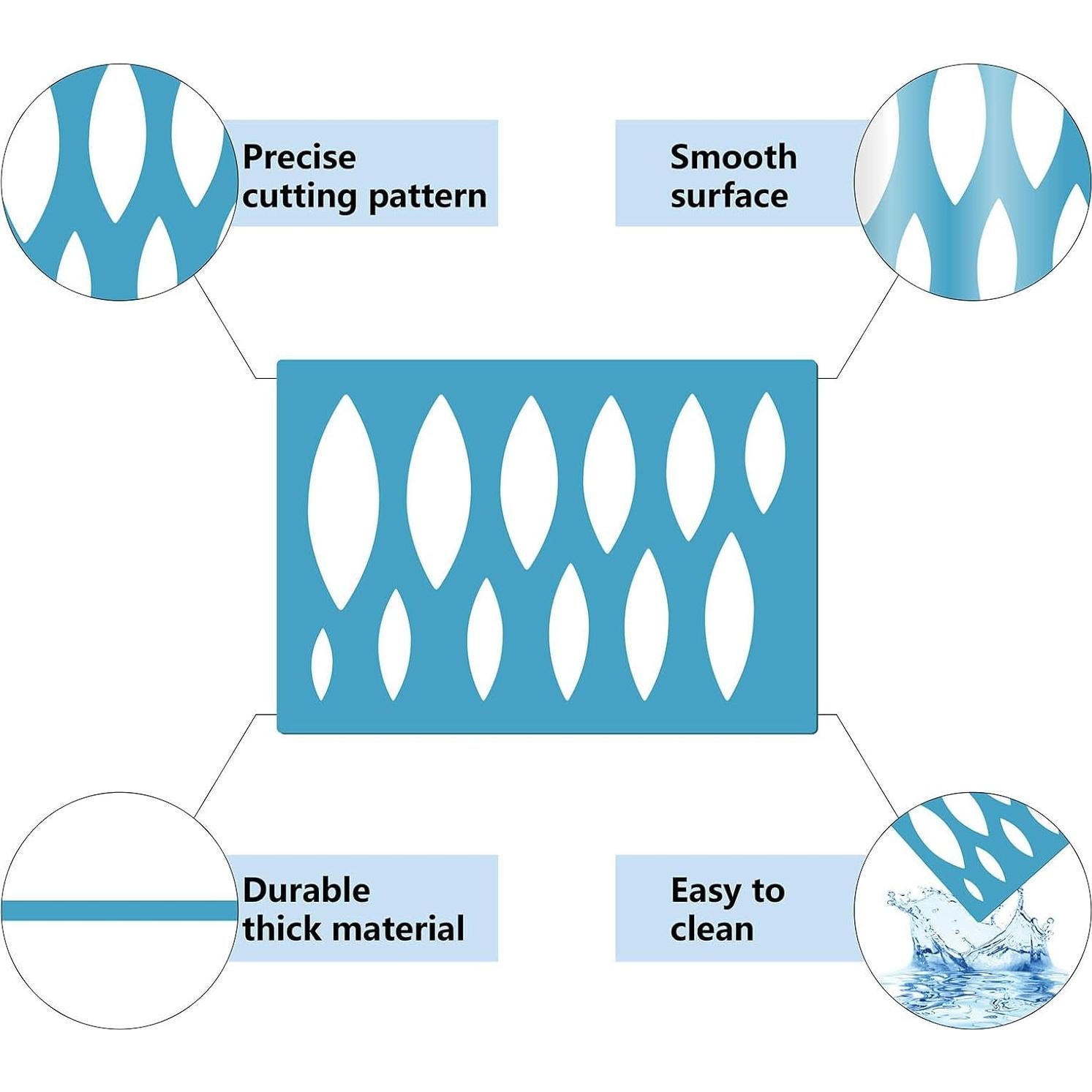 Plantillas de Joyería GORGECRAFT 2 Pcs Ojo de Caballo 12.95x8.89cm