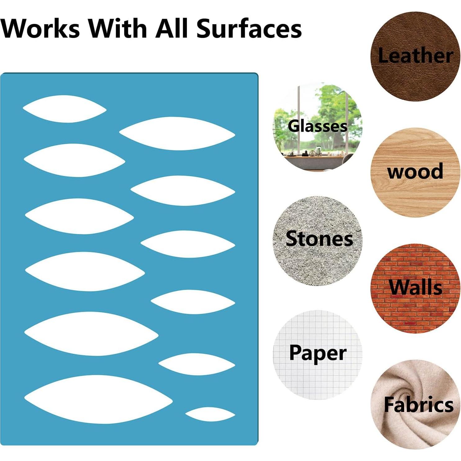 Plantillas de Joyería GORGECRAFT 2 Pcs Ojo de Caballo 12.95x8.89cm