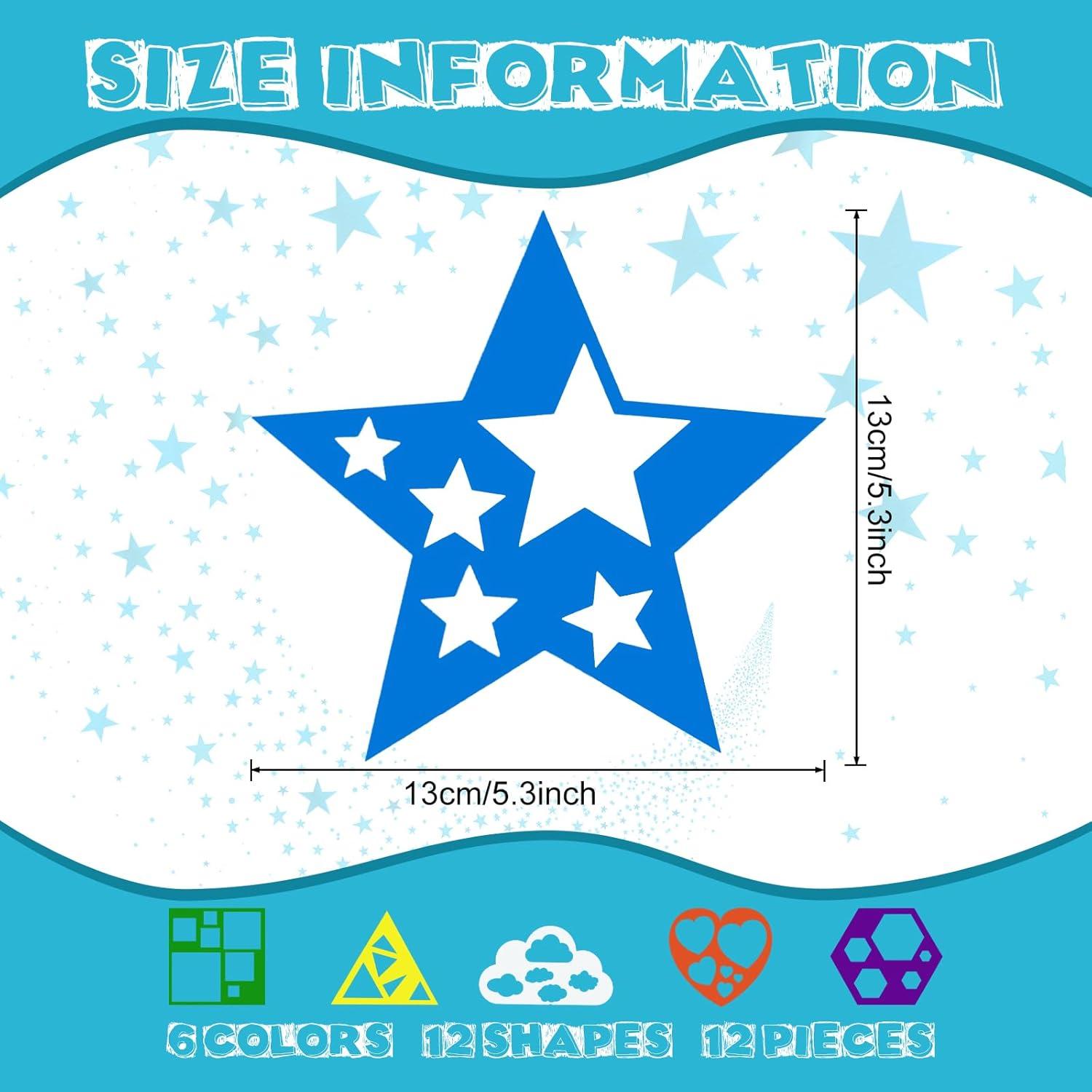 Juego de Plantillas Geométricas Tenare 12 Piezas 12.4x12.9cm