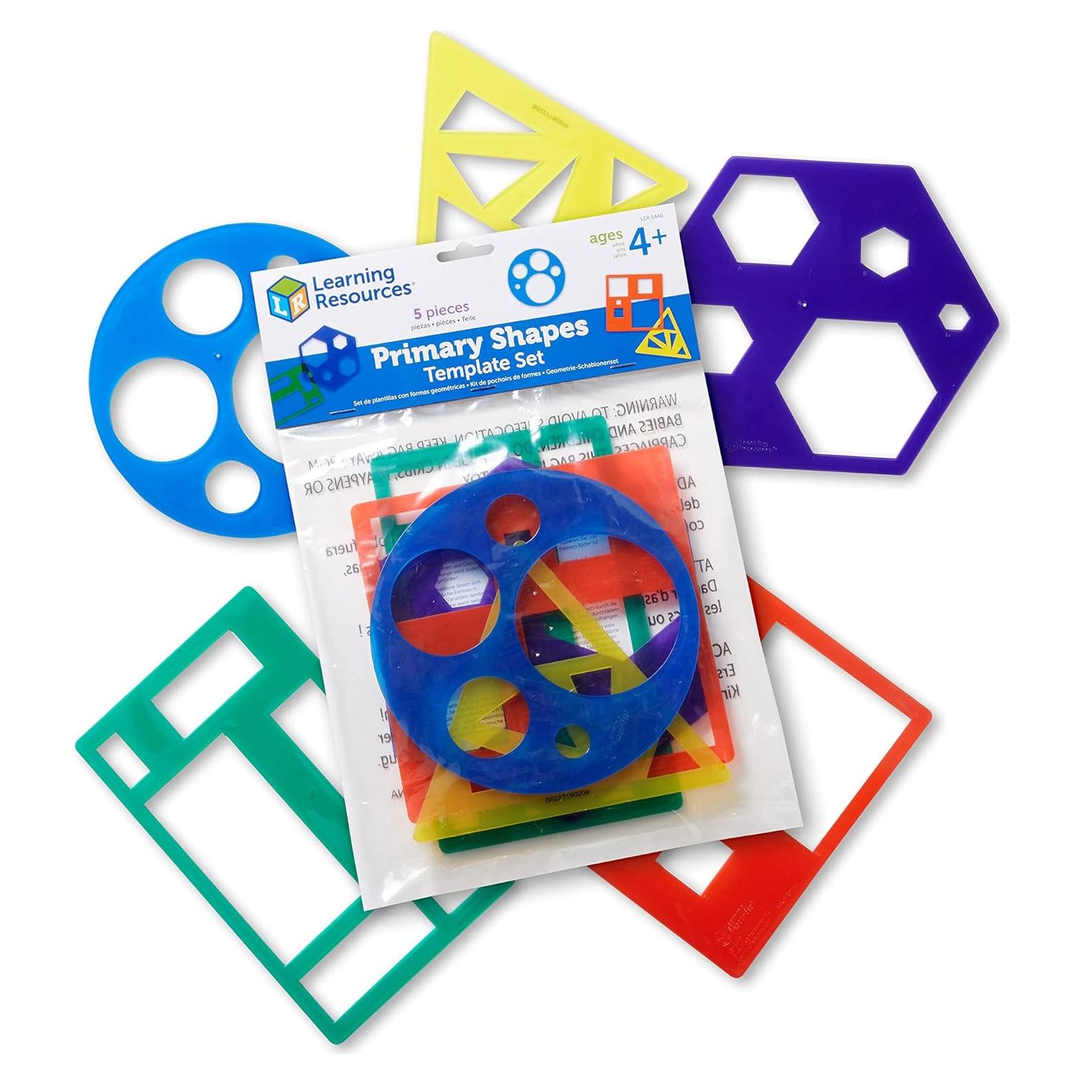 Conjunto de Plantillas Geométricas Learning Resources - 5 Piezas
