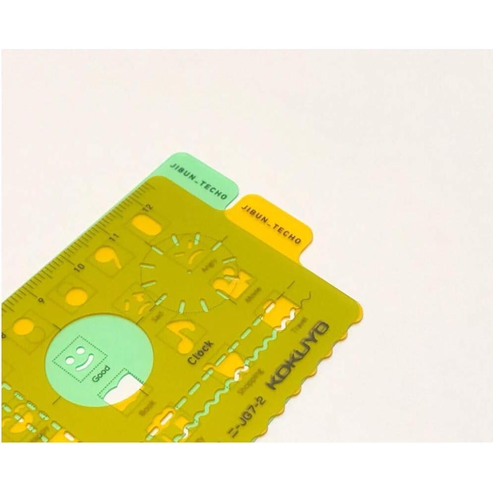 Kokuyo JIBUN_TECHO Goods, Template Stencil, Icon & Plan Version, Shared Size, Japan Import (NI-JG7-1/2)