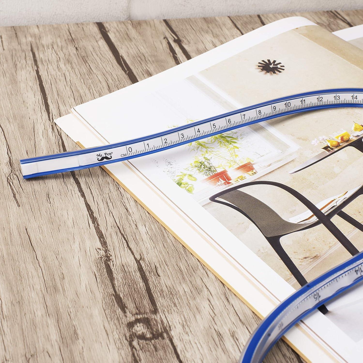 Regla Curva Flexible 60 cm Mr. Pen para Dibujo y Costura