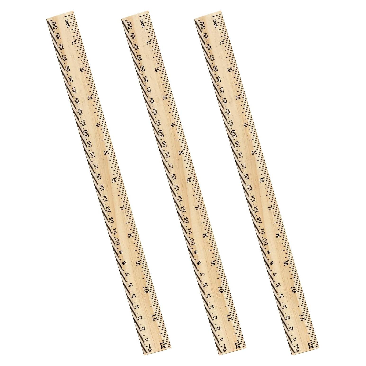 Regla de Madera ZZTX 30 cm - Paquete de 3 Unidades