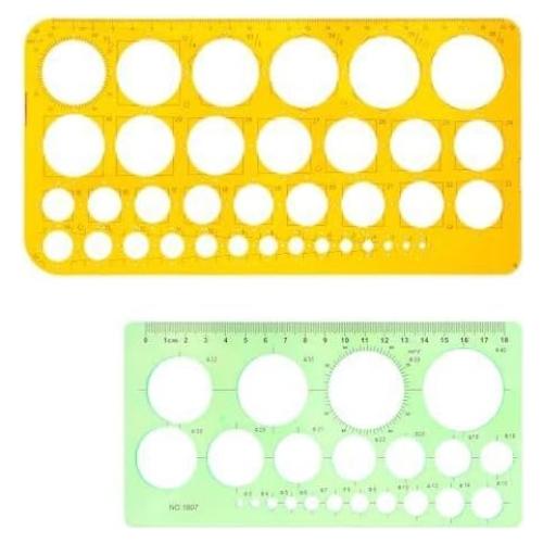 Plantilla de Dibujo de Círculo LNYMZD 2 Pcs Geométrica