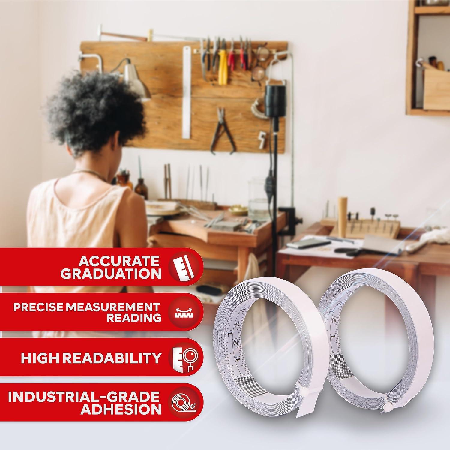 Cinta Métrica Adhesiva XFasten 1.27 cm x 3.66 m 2-Pack