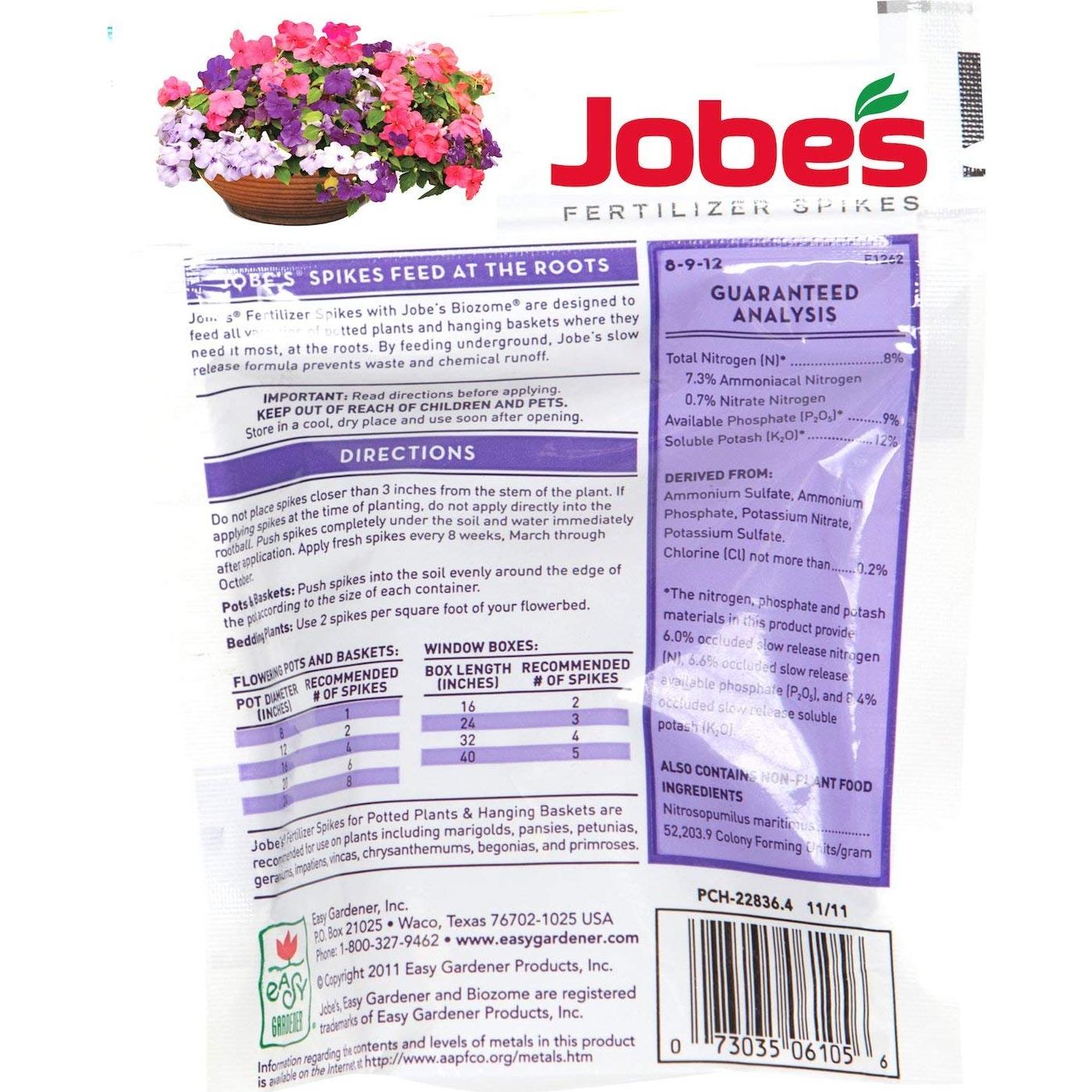 Fertilizante Jobe's Organics 8-9-12 para Plantas en Floración