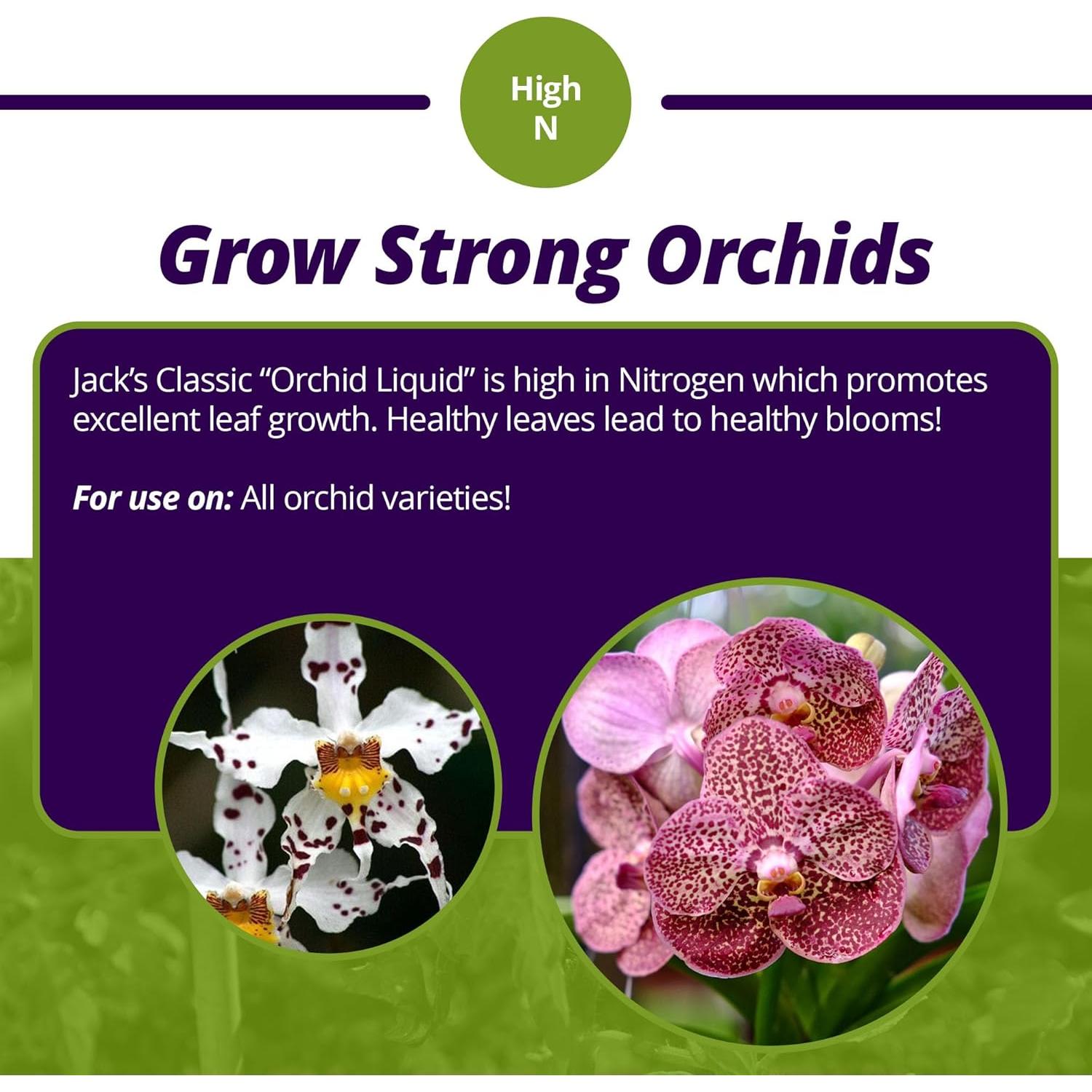 Fertilizante Líquido Jack's Classic 7-5-6 para Orquídeas 236.6 ml