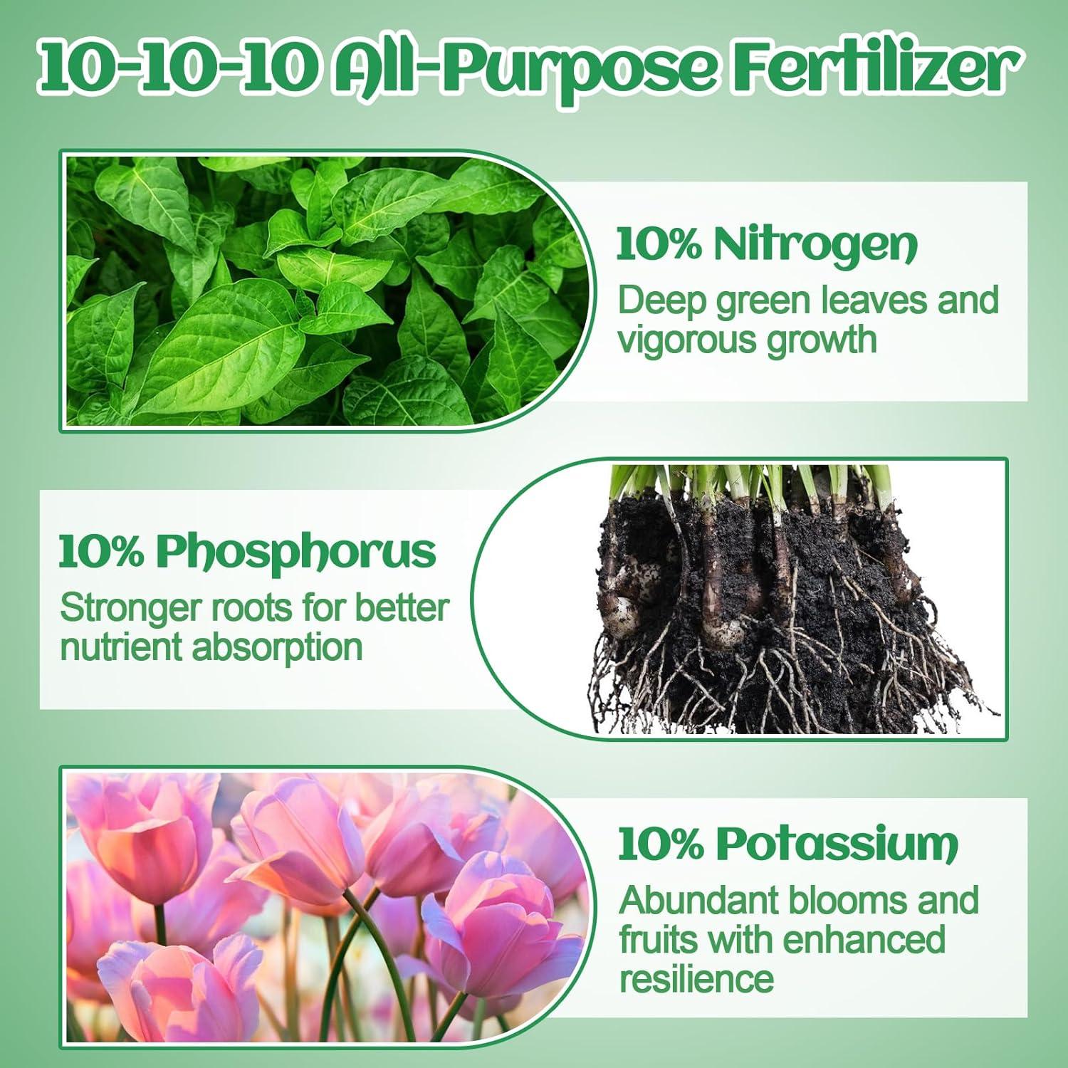 Fertilizante Granulado Bigmeta 10-10-10 0.5L para Jardinería