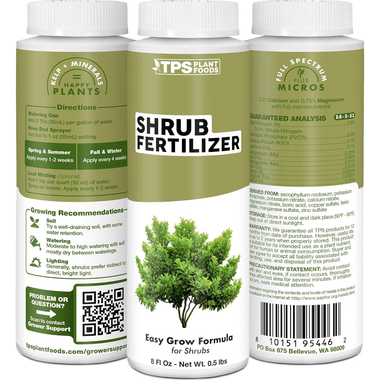 Fertilizante Líquido Completo para Arbustos TPS Nutrients 250ml