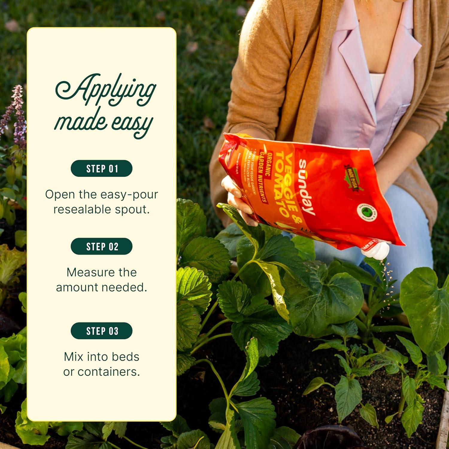 Fertilizante para Verduras y Tomates Sunday Garden 0.91 kg