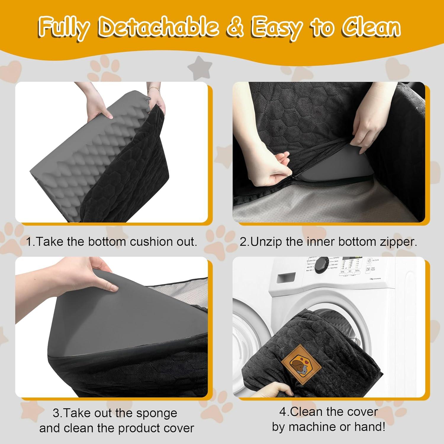 Asiento Elevador para Perros Melafa365 - Negro - Hasta 15.88 kg