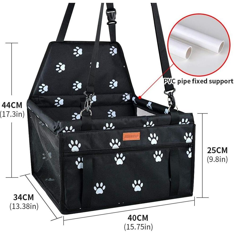Asiento de Coche para Perros SWIHELP Elevador Plegable 40x32cm