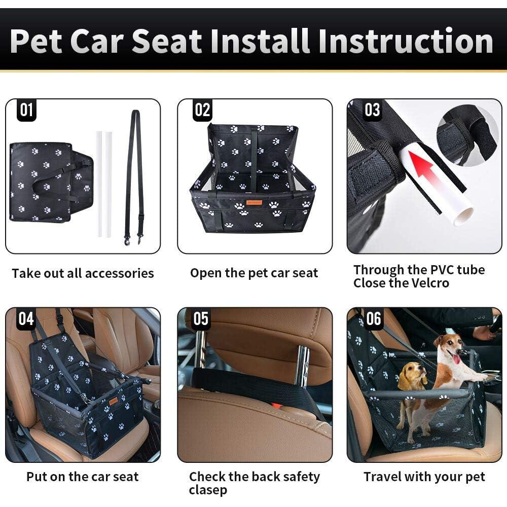 Asiento de Coche para Perros SWIHELP Elevador Plegable 40x32cm