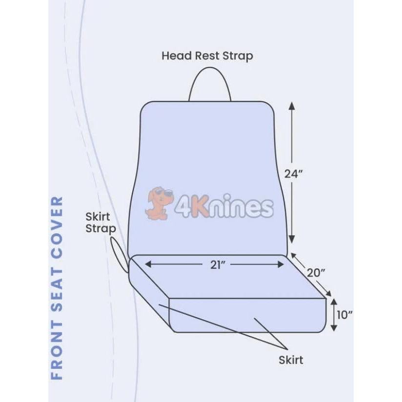 Cubierta de Asiento para Perros 4Knines - Impermeable y Antideslizante