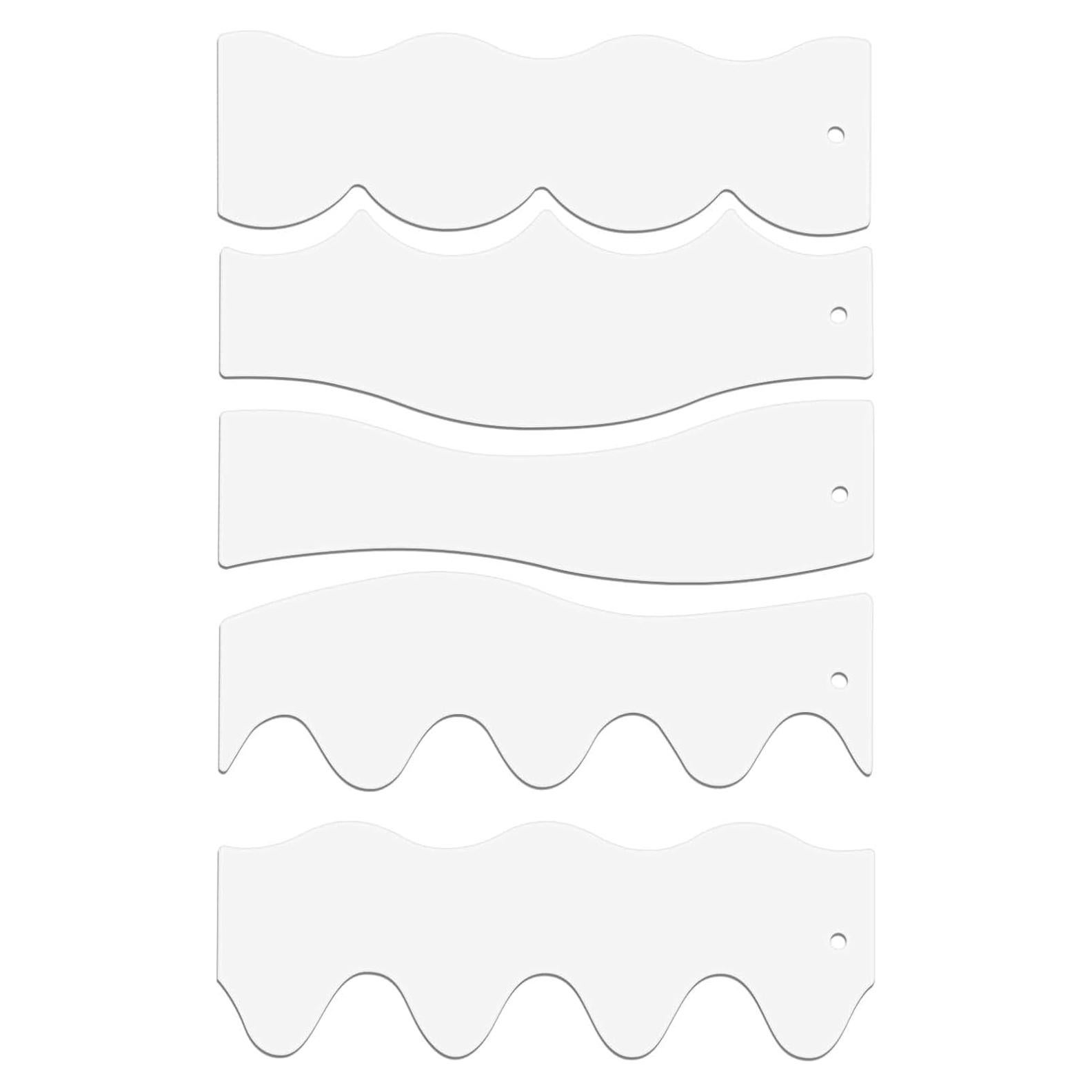 5 Plantillas de Costura Acrílicas Transparentes 26cm PEUTIER