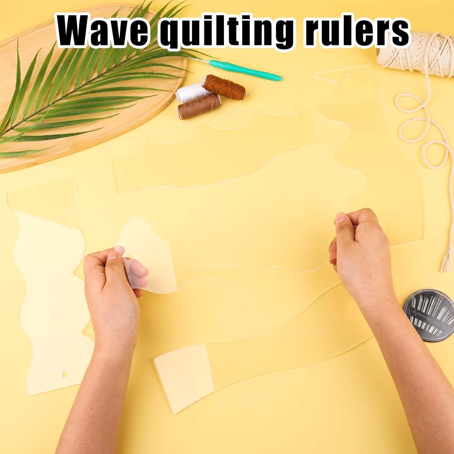 5 Plantillas de Costura Acrílicas Transparentes 26cm PEUTIER