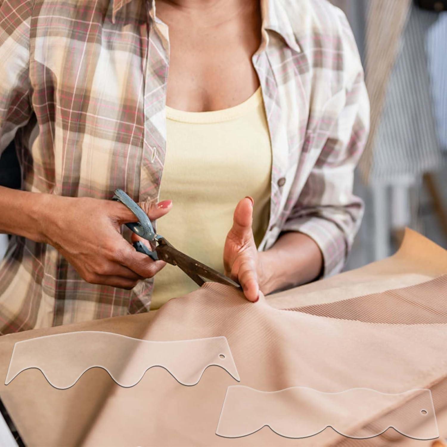 5 Plantillas de Costura Acrílicas Transparentes 26cm PEUTIER