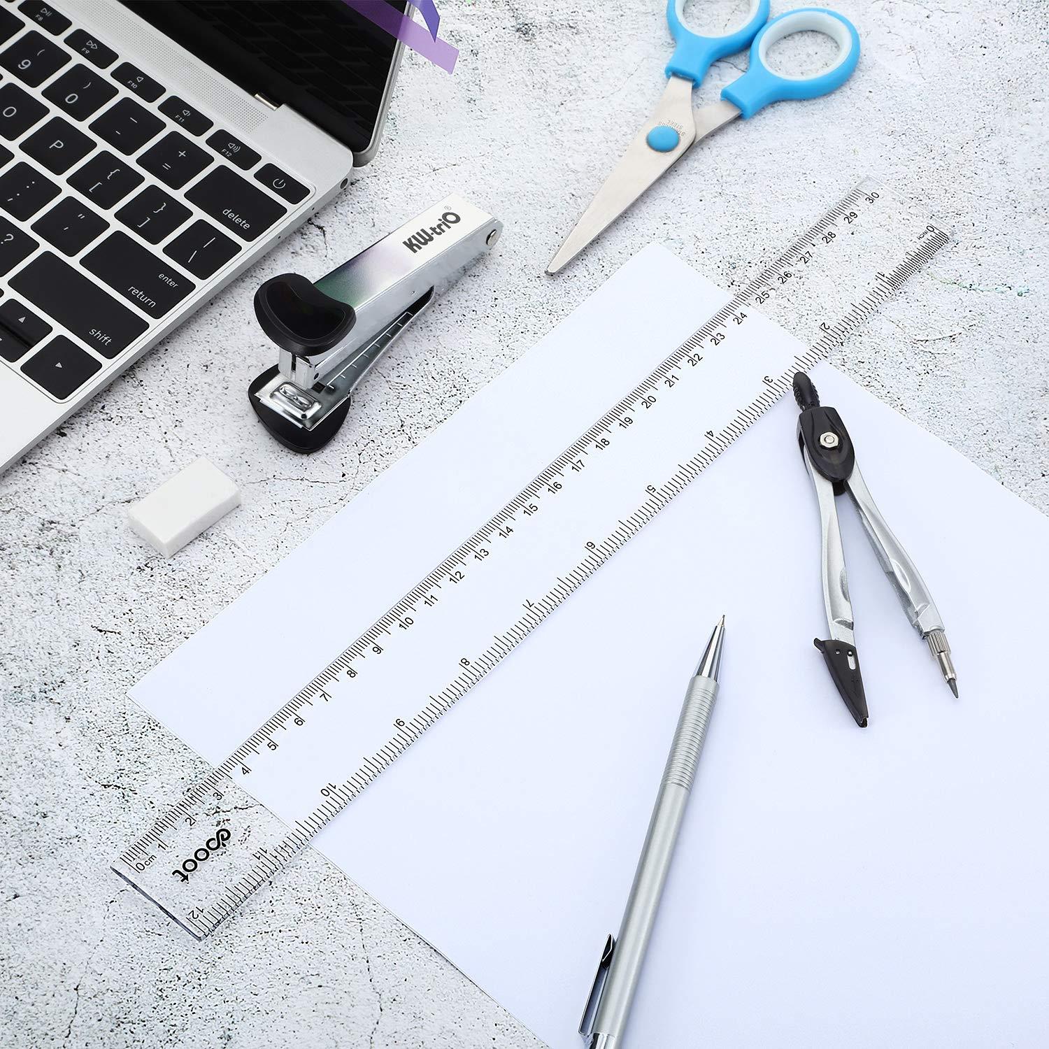 Regla Plástica Transparente EBOOT 30.48 cm - Paquete de 2