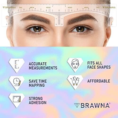 Plantilla de Cejas Brawna - 120 Pcs Adhesivo Transparente