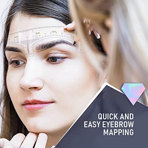 Plantilla de Cejas Brawna - 120 Pcs Adhesivo Transparente