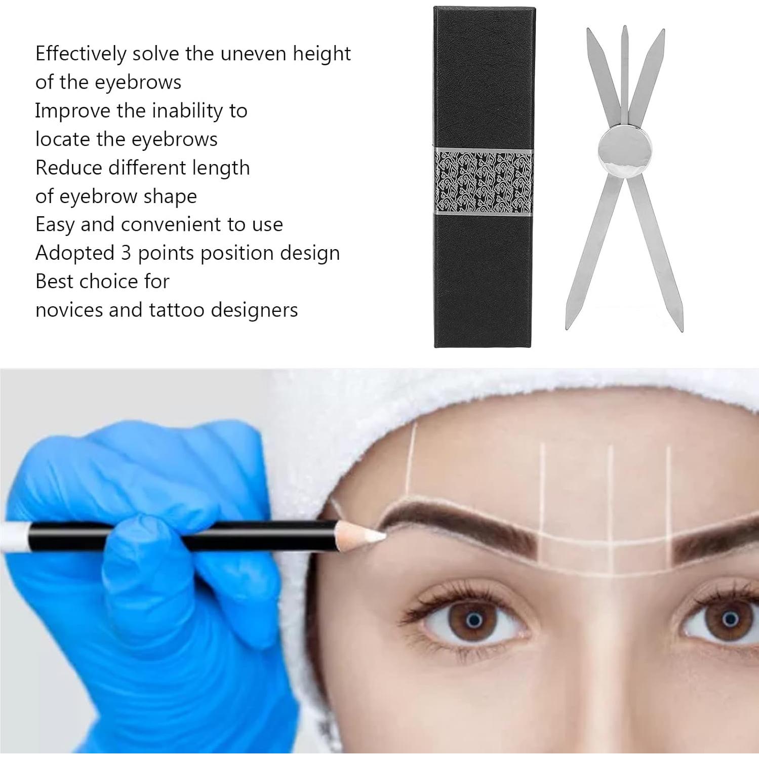 Regla de Plantilla de Cejas Sonew de Acero Inoxidable