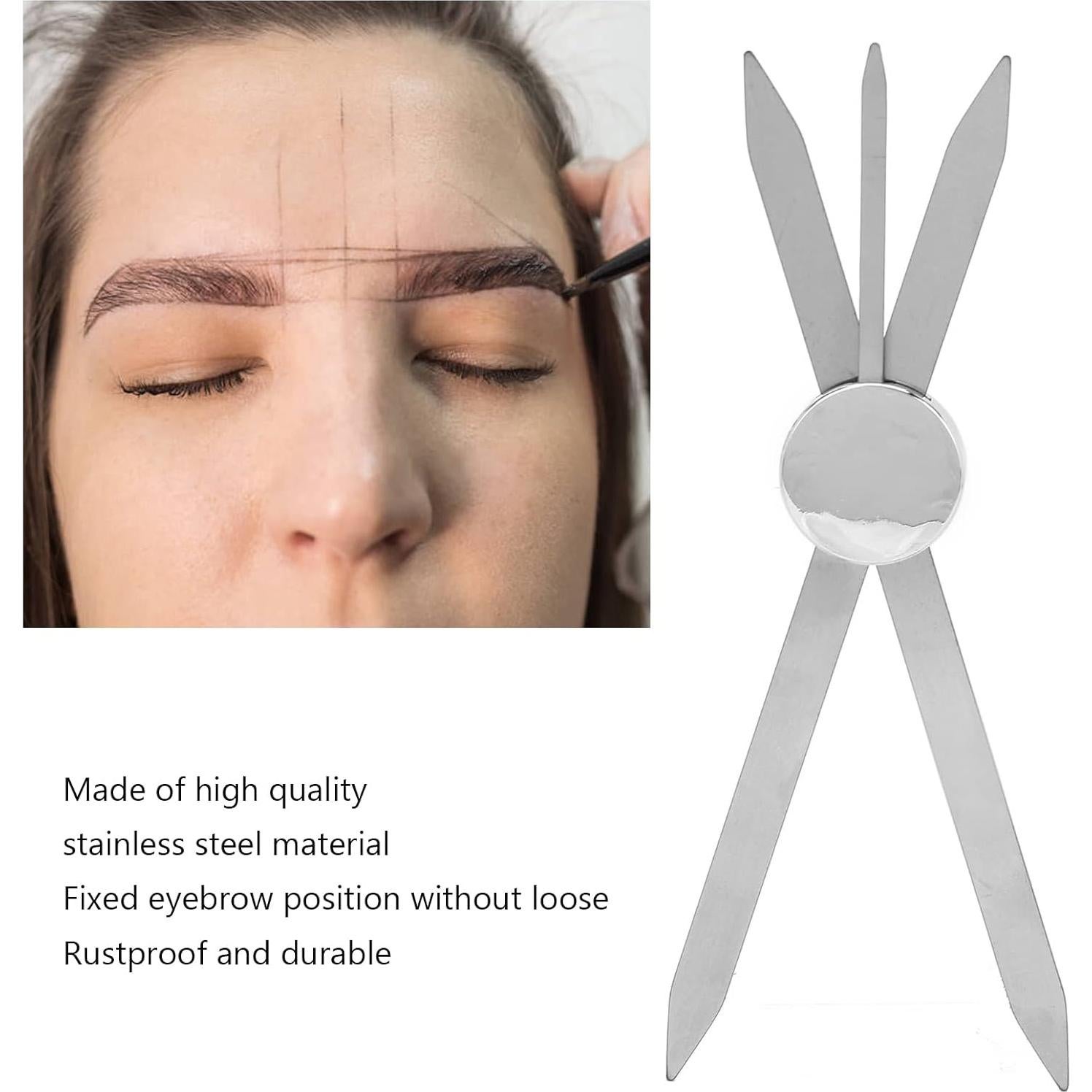 Regla de Plantilla de Cejas Sonew de Acero Inoxidable