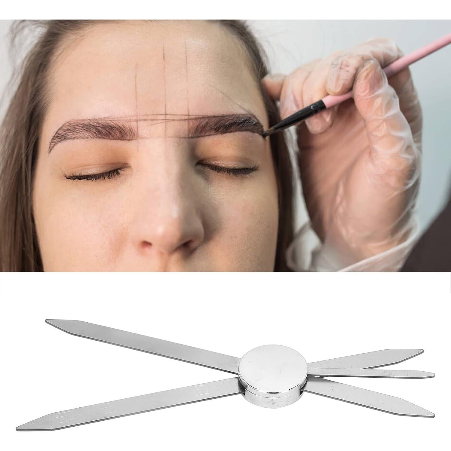 Regla de Plantilla de Cejas Sonew de Acero Inoxidable