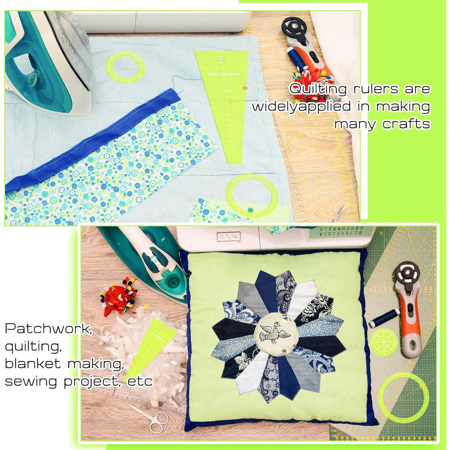 5 Plantillas de Acrílico para Quilting Kigley - 10 y 5 Pulgadas