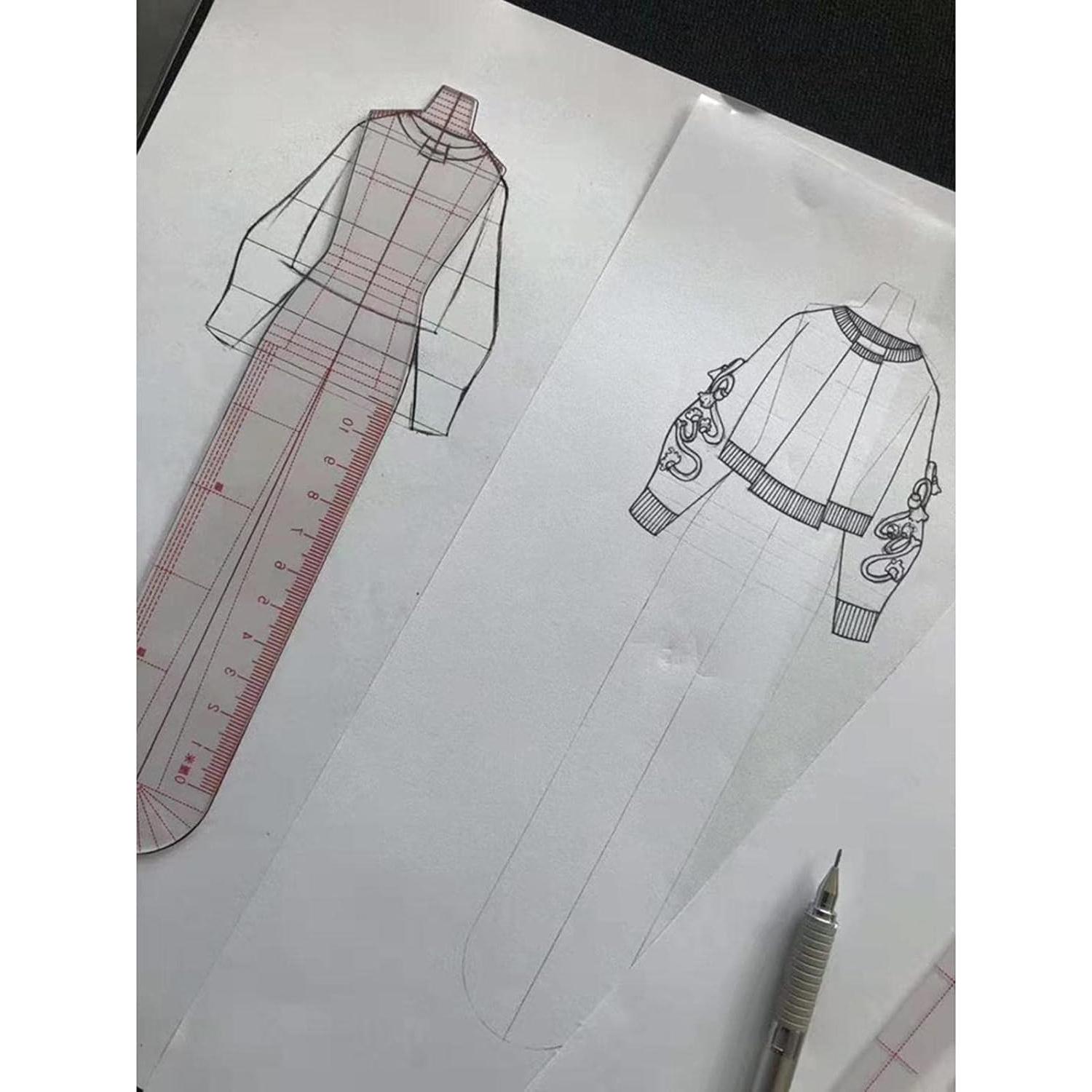 Juego de Plantillas de Curva Francesa DYNWAVE 8 Pcs para Sastrería