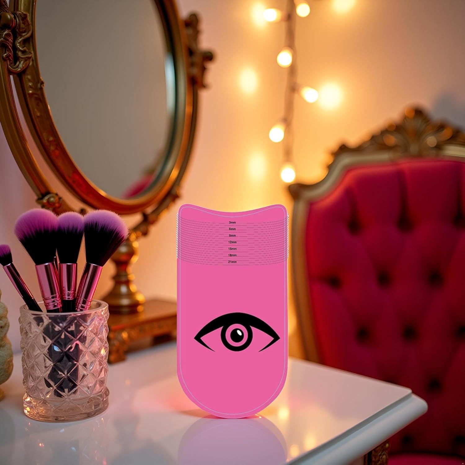 Juego de 3 Reglas para Pestañas Rosa Htppzjr - Medición Precisa