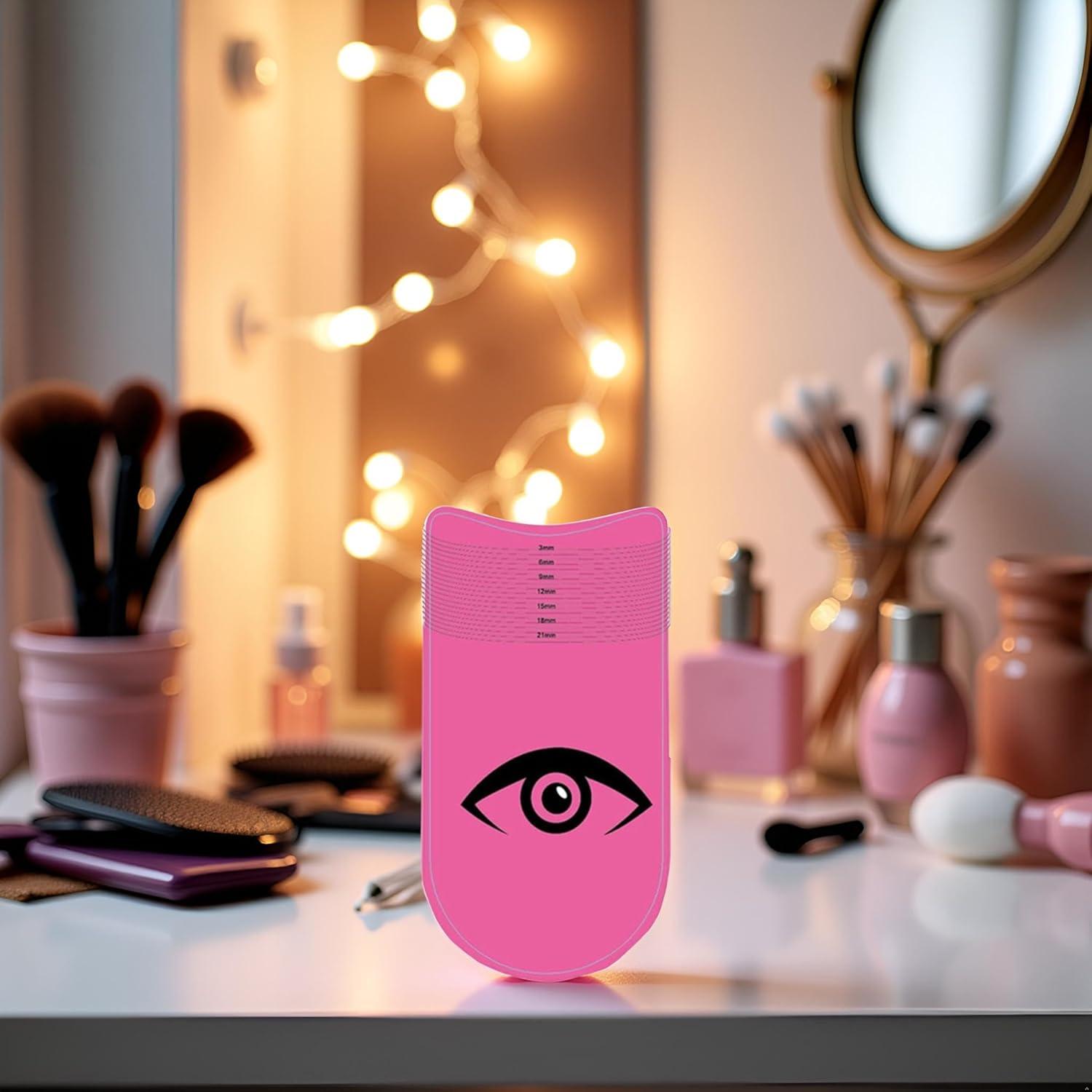 Juego de 3 Reglas para Pestañas Rosa Htppzjr - Medición Precisa