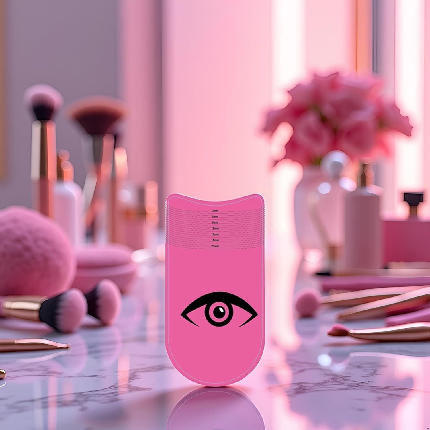 Juego de 3 Reglas para Pestañas Rosa Htppzjr - Medición Precisa