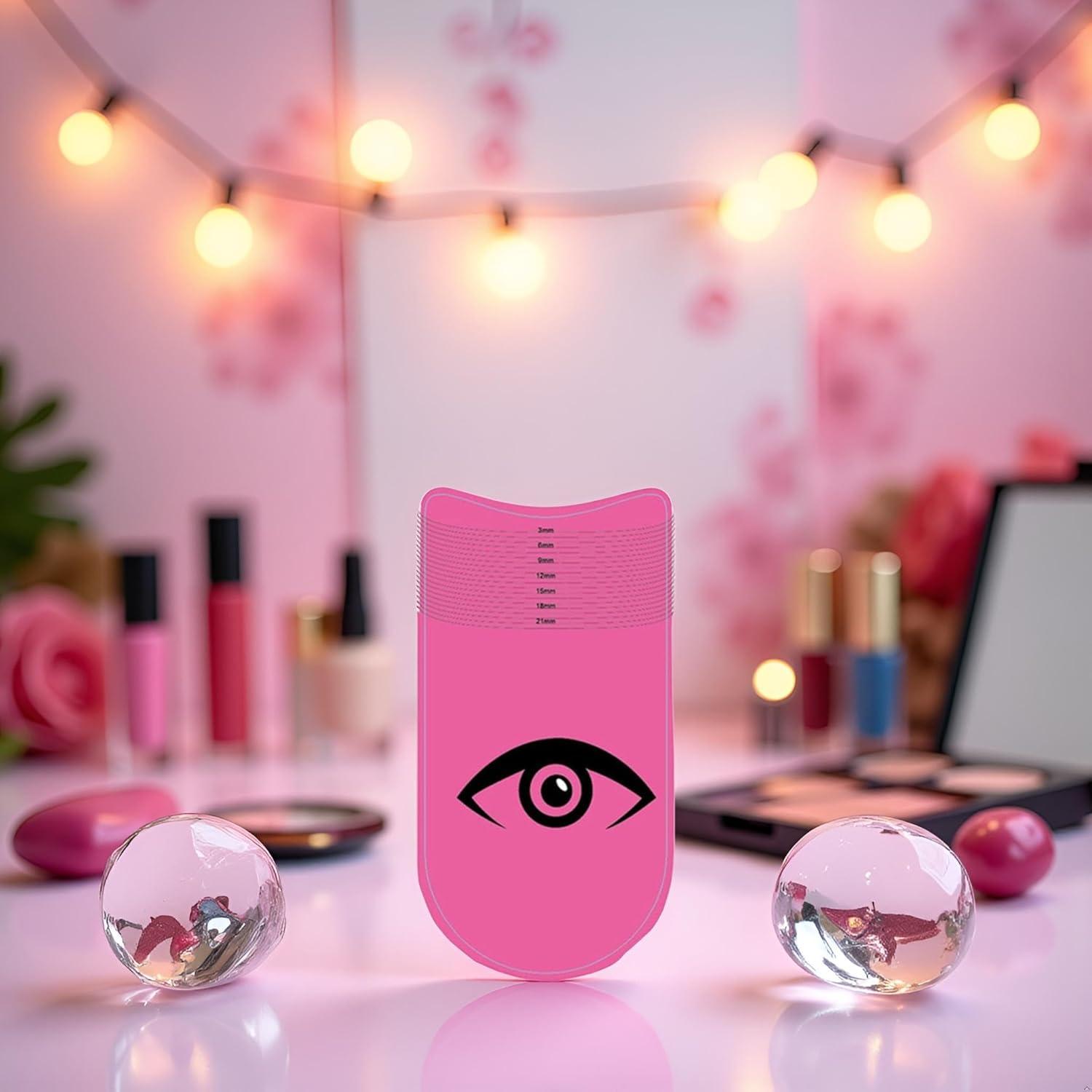 Juego de 3 Reglas para Pestañas Rosa Htppzjr - Medición Precisa