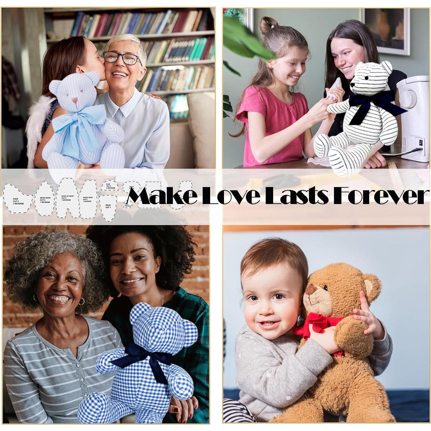 Kit de Plantillas de Oso de Memoria Topapfo 43 cm con Tutorial