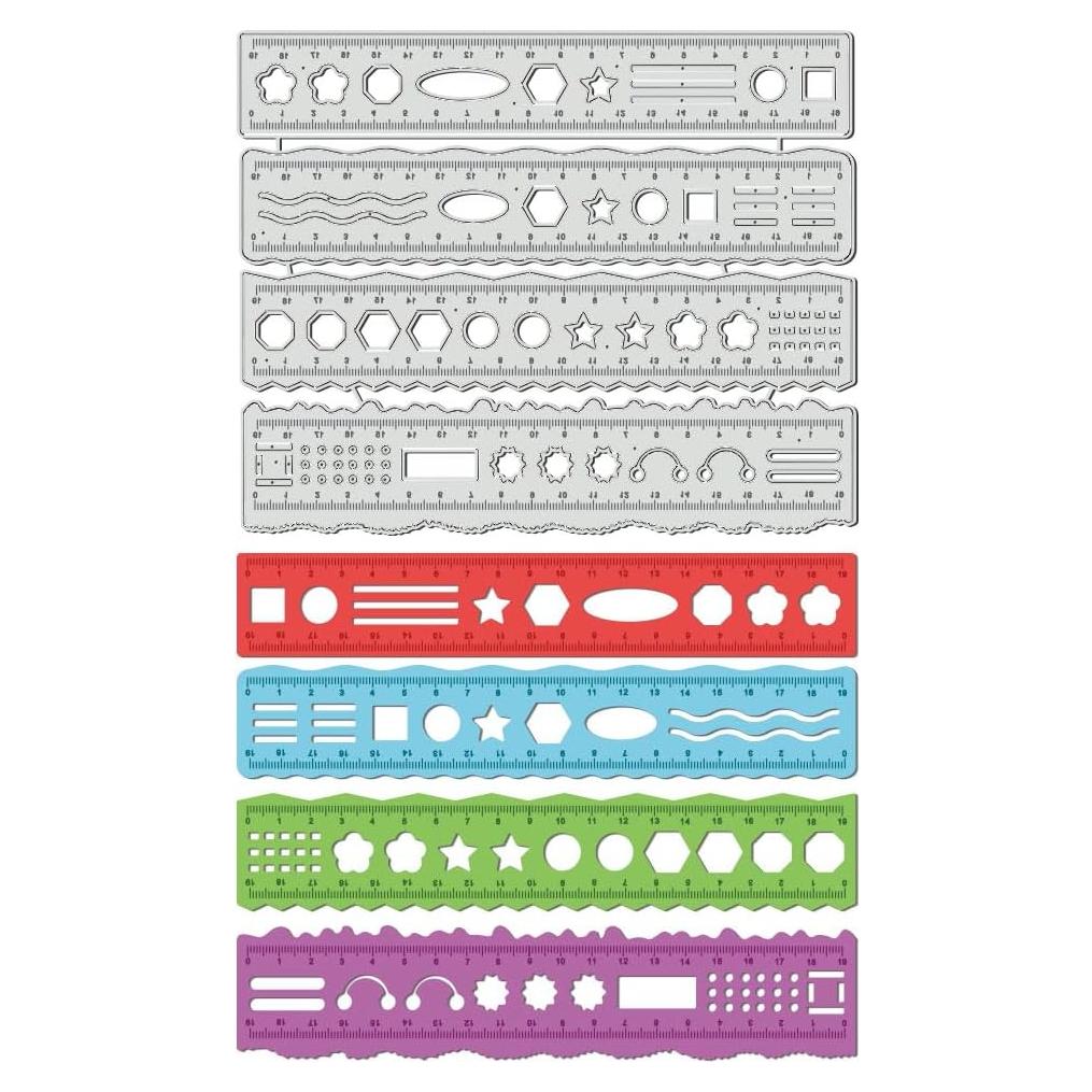 Troqueles de Corte Metálicos UNICRAFTALE 4Pcs Regla Irregular